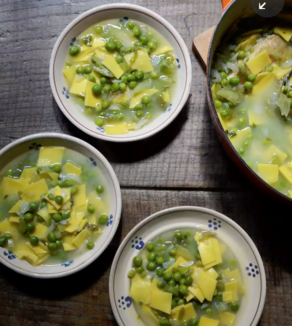Pasta and peas (Pasta e piselli)