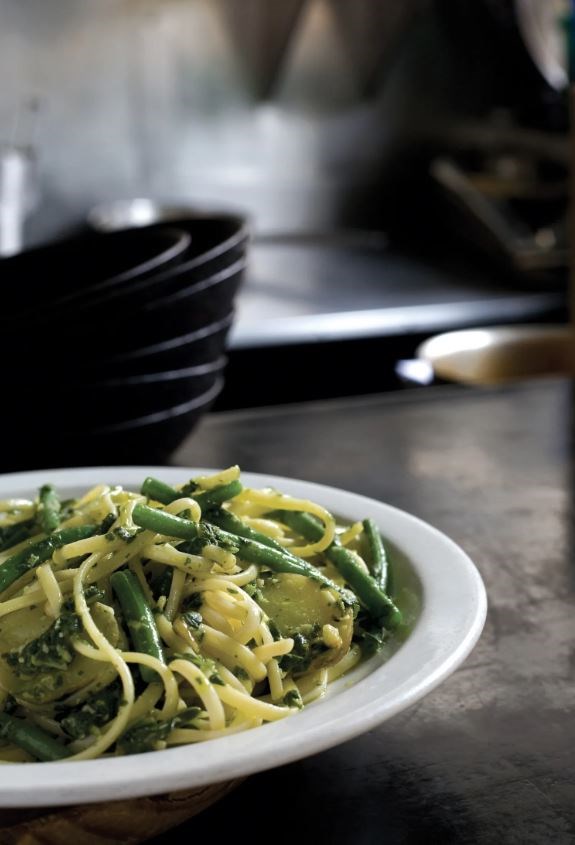 Pasta and pesto alla Genovese
