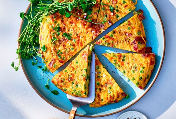 Pasta carbonara frittata