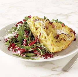Pasta carbonara frittata