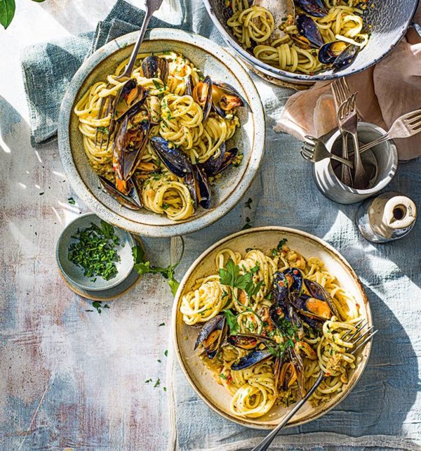 Pasta cozze e ceci