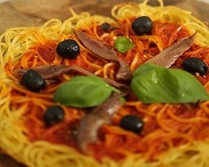 Pasta pizza rossa