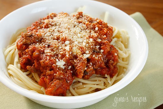 Pasta with Bolognese sauce