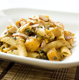 Pasta with butternut squash and sage