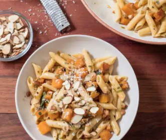 Pasta with butternut squash and sage