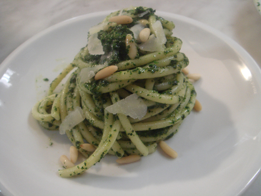 Pasta with cavolo nero pesto