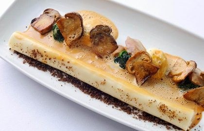 Pasta with ceps and boudin blanc