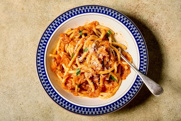 Pasta with "fake" sauce