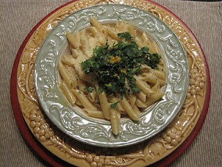 Pasta with Meyer lemon sauce