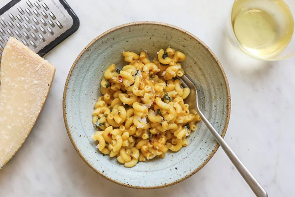 Pasta with pumpkin brown butter sauce