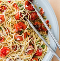 Pasta with roasted cherry tomatoes