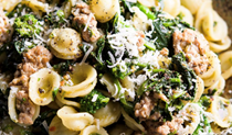 Pasta with sausage and broccoli rabe
