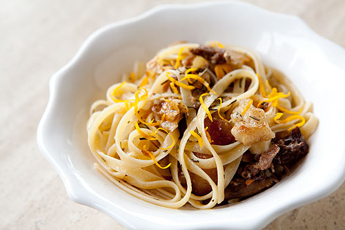 Pasta with slow roasted duck