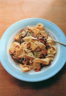 Pasta with wild mushrooms