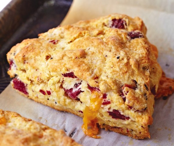 Pastrami and cheddar scones