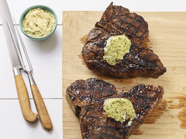 Pastrami-spiced porterhouse steaks