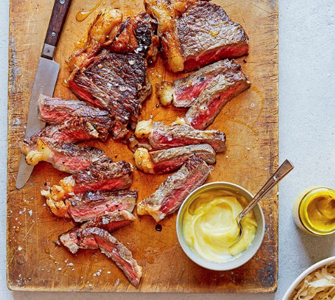 Pastrami-style steak & mustard mayo