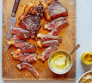 Pastrami-style steak & mustard mayo