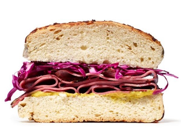 Pastrami with slaw sandwiches