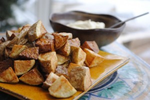 Patatas bravas with zippy aioli
