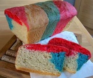 Patriotic sandwhich bread