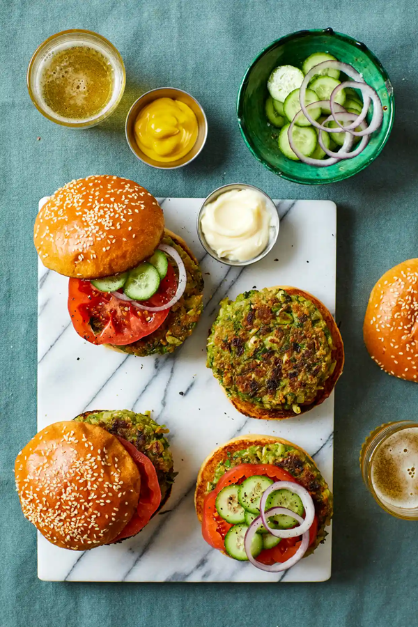 Pat's broad bean burgers