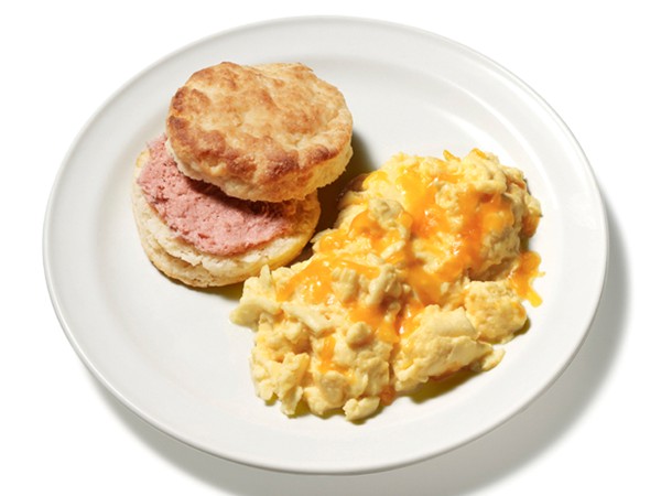 Paula Deen's perfect scrambled eggs with biscuits