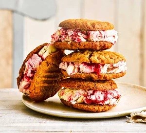 PBJ cookie ice cream sandwiches
