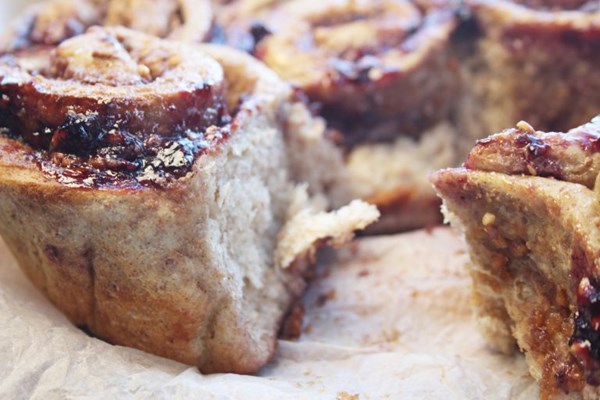 PB&J wholemeal sticky buns
