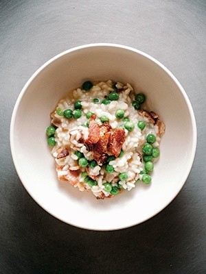 Pea & bacon risotto