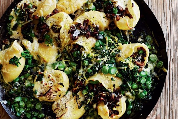 Pea & ham rotelle