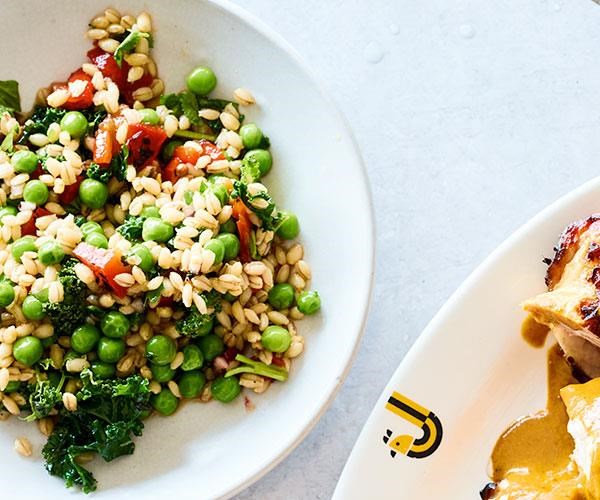 Pea and barley salad