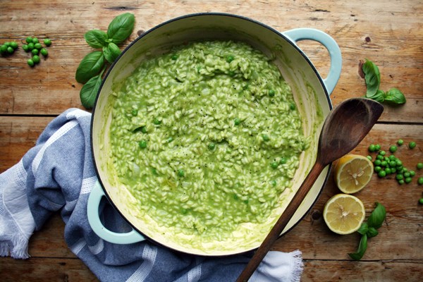 Pea and basil risotto