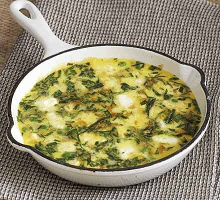 Pea and feta tortilla