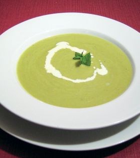 Pea and mint velouté