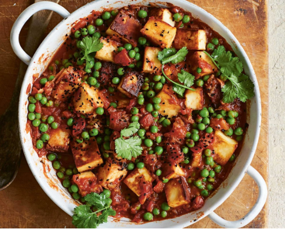 Pea and paneer curry