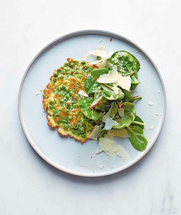 Pea and Parmesan fritters
