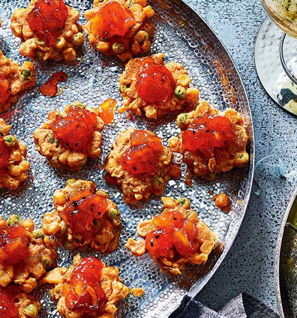 Pea and potato pakoras