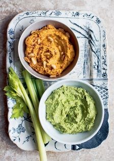 Pea and sorrel hummus 