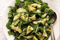 Pea, mint and avocado salad