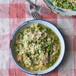 Pea risotto