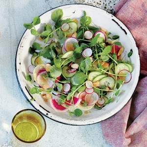 Pea shoot salad