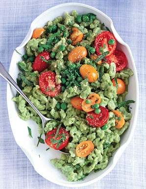 Pea spaetzle