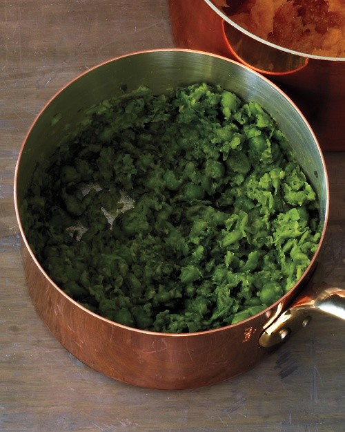 Pea-spinach mash
