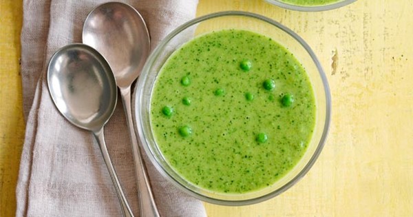 Pea, watercress and mint soup