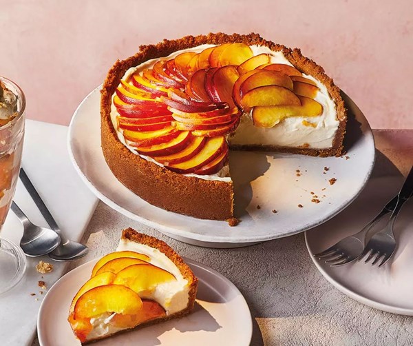 Peach & ginger cheesecake