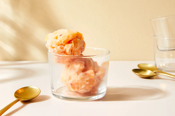 Peach & lemon sorbet from The River Café