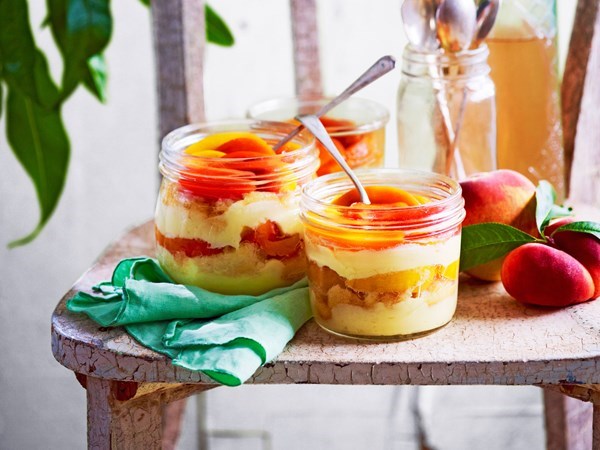 Peach & nectarine trifles