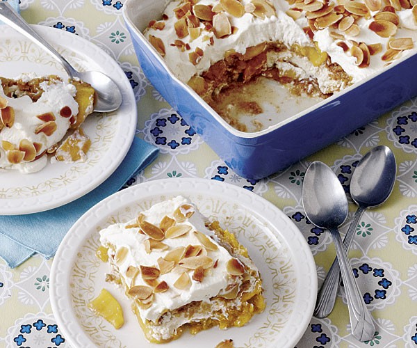 Peach-almond icebox cake