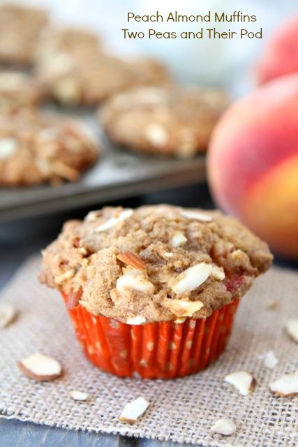 Peach almond muffins
